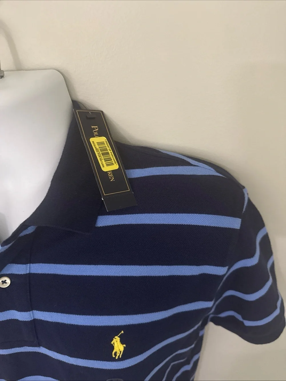 Ralph Lauren Classic Blue Stripes Men’s Polo NWT - Small